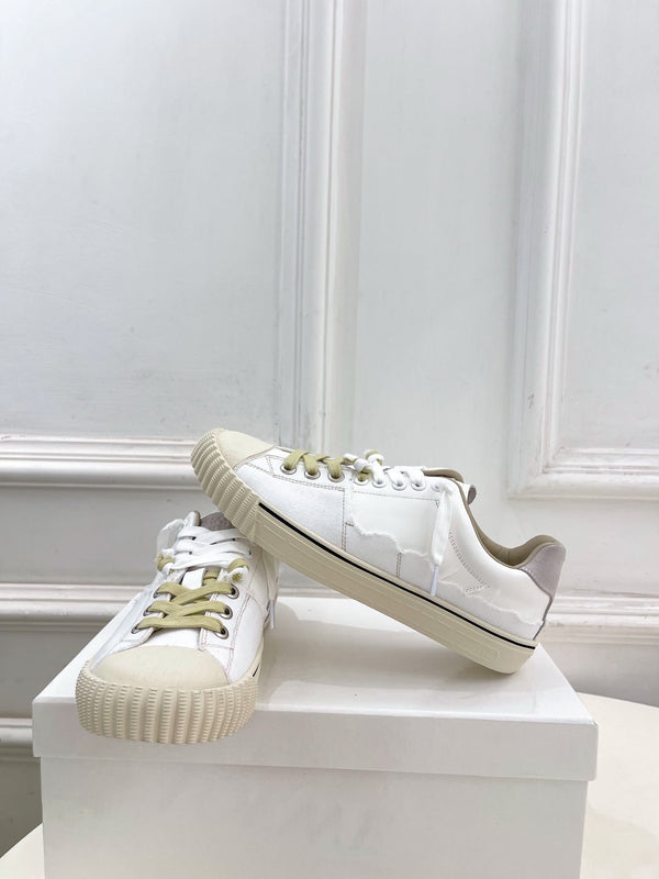 MM 26s New Evolution Sneakers Grey Cream Canvas Calfskin 947484