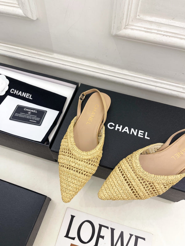 CC 26s Slingback Beige Braided Raffia 946978