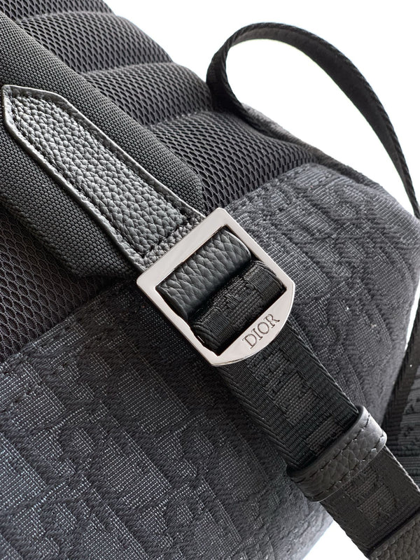 Dior Rider 2.0 Zipper Backpack Black Cowhide 336219