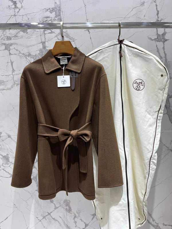 HERMES 25S MID-LENGTH CASHMERE COAT 286