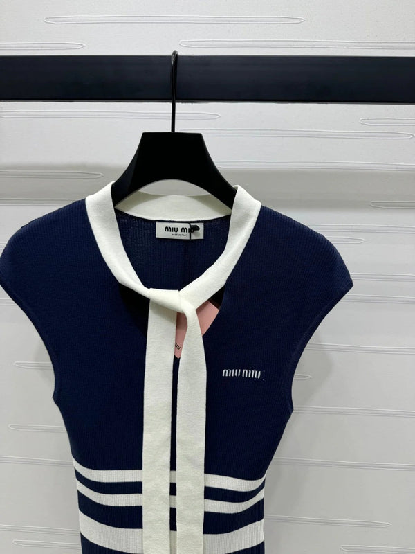 MIU 25S ICE STRIPE KNIT VEST 2264118