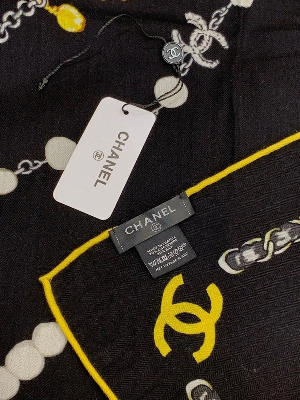 CHANEL 25S SCARF 135 CM IN CASHMERE SILK 941837
