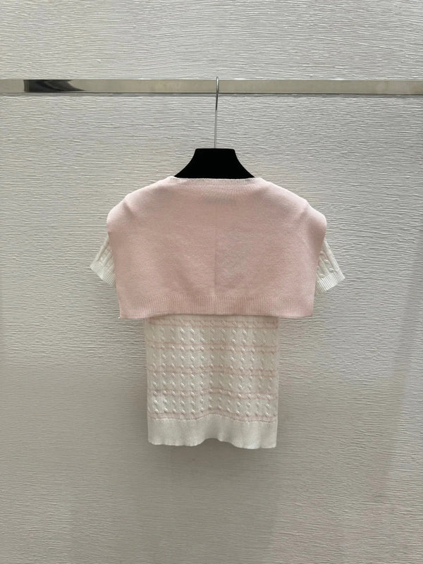 CD 2026 Short-Sleeve Shirt with Scarf Wool 525428