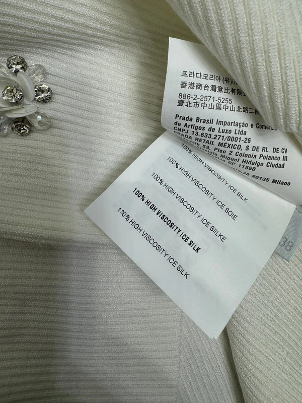 MIUMIU EMBELLISHED KNIT TOP 269491