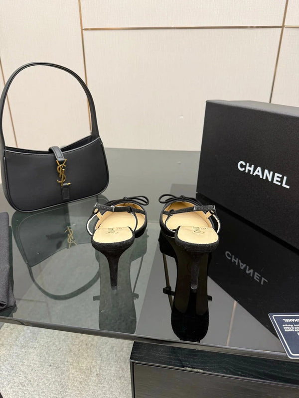 CC 26s Slingback 65 Black Suede Cowhide 651326