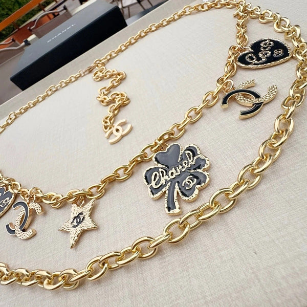 CC 2026 Heart Lucky Clover Charm Chain Belt 200770