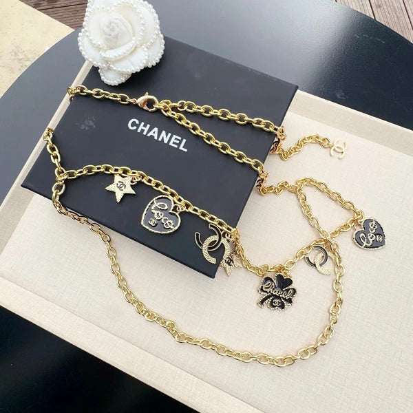 CC 2026 Heart Lucky Clover Charm Chain Belt 200770