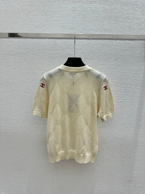 Chanel 2026 Round Neck Knitted Short Sleeve Wool 132741