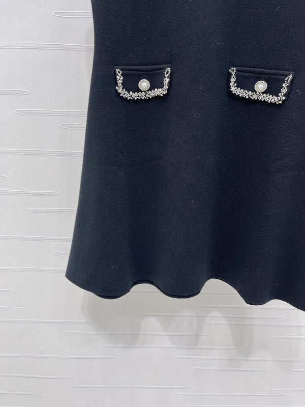 Chanel 2026 Vest Dress Black Wool Acrylic 136376