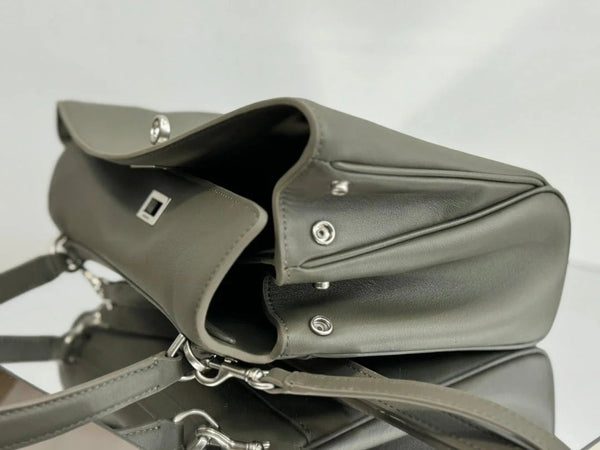 Balenciaga Small Rodeo Bag 29 Olive Green Calfskin Sliver Hardware