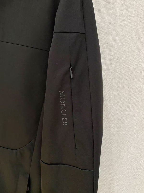 Moncler 2025 Hooded Jacket Black Nylon Down