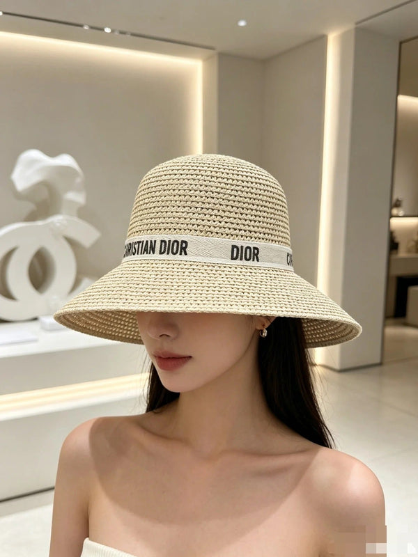 CD Wide Brim Straw Hat 280801