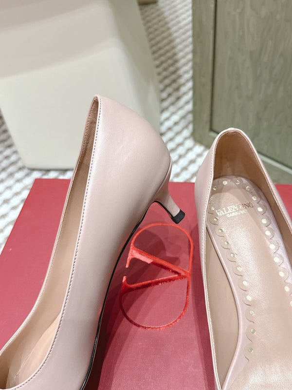 VT 26s Pump 45 Beige Pink Genuine Leather 612250