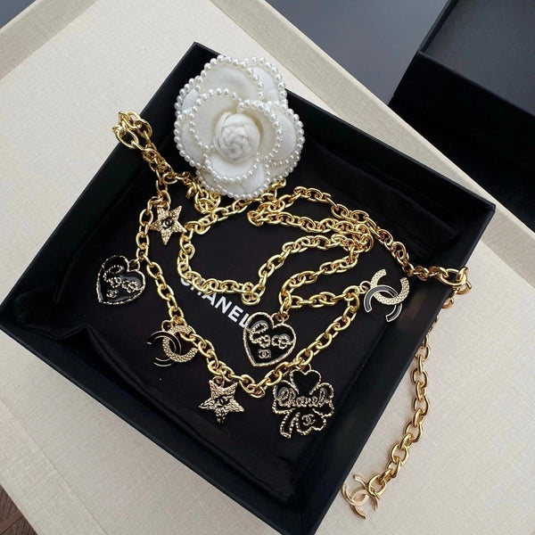 CC 2026 Heart Lucky Clover Charm Chain Belt 200770