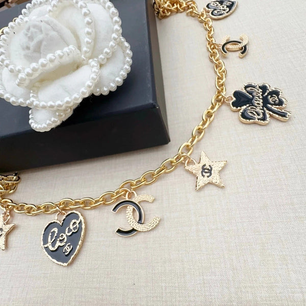CC 2026 Heart Lucky Clover Charm Chain Belt 200770