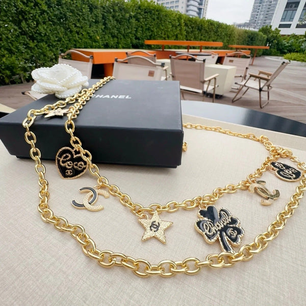CC 2026 Heart Lucky Clover Charm Chain Belt 200770