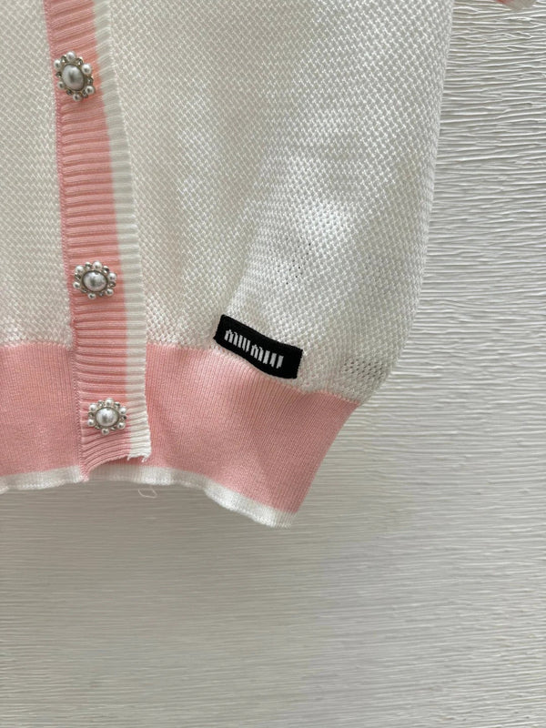 Miu 2026 Bow Knit Cardigan Wool 395568