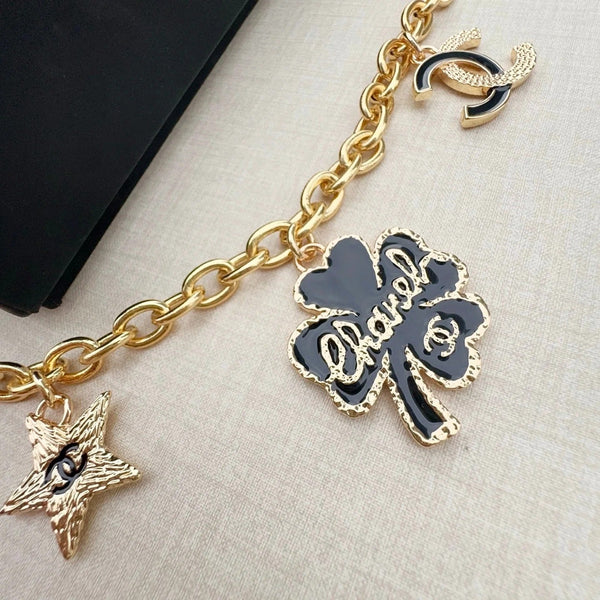 CC 2026 Heart Lucky Clover Charm Chain Belt 200770