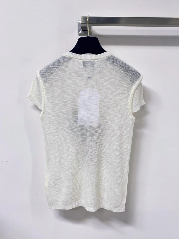 CC 2026 White Short-Sleeved Shirt Wool Laine 479868
