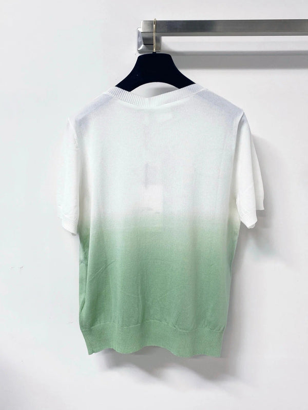 CD 2026 Short-Sleeve T-Shirt Embroidered Colorful Floral Tencel 479916