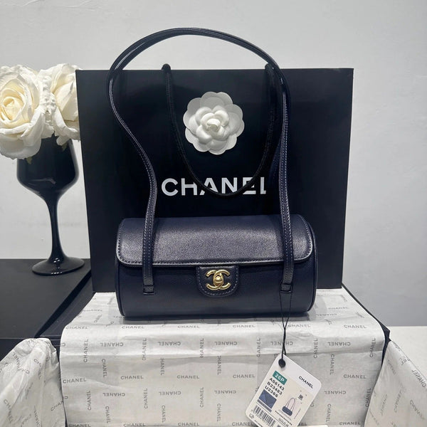 CC 2026 Bowling Ball Cylinder Bag 20cm Caviar Leather