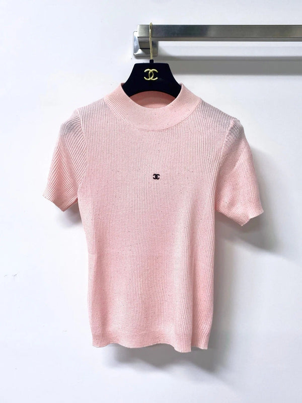 CC 2026 Short-Sleeved Shirt Glitter Detail Tencel 439810
