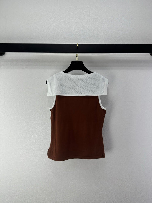 Miu 2026 Sailor Collar Bow Short-Sleeve Cotton 395594