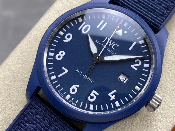 IWC Pilot's Mark XVIII 41mm Dark Blue Dial Rubber Strap