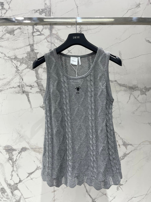 CD 2026 Knitted Sleeveless Vest Cotton 482685