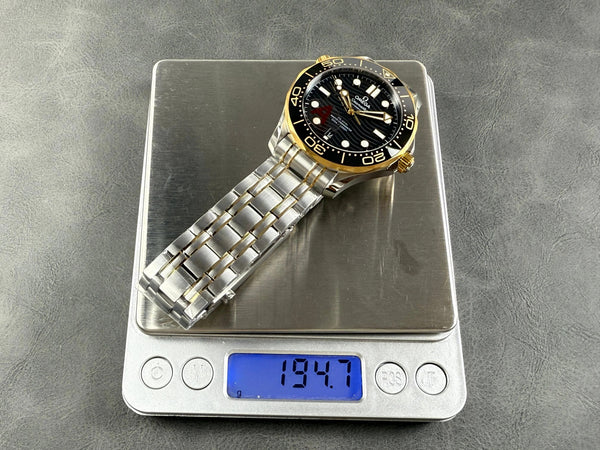 Omega Seamaster Diver 300M Co-Axial Master Chronometer 42mm Watch Steel Gold