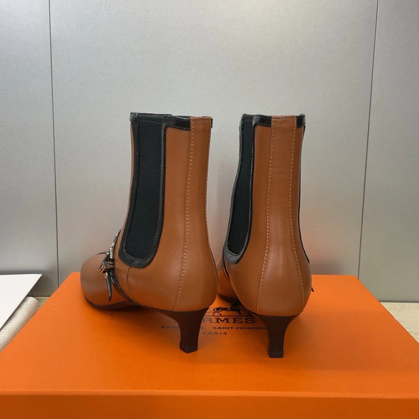 HM 26ss Lolita Chelsea Boots 40 Brown Black Calfskin 607086