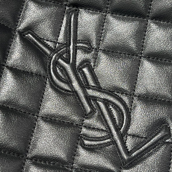 YSL Travel Bag 59 Black Quilted Calfskin Leather Gold Hardware