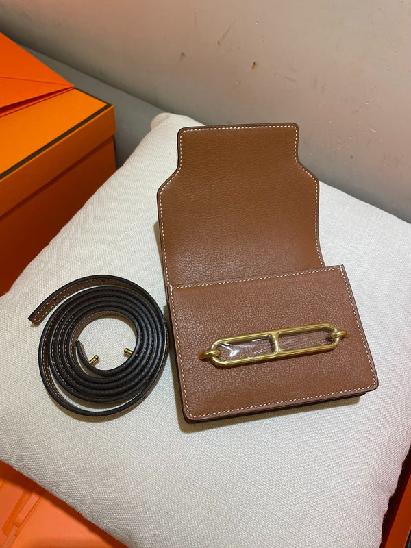 HM RoulisSlim Wallet 12.7 Brown Calfskin Ghw