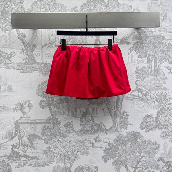 MIUMIU PLEATED DRAWSTRING MINI SKIRT 267801