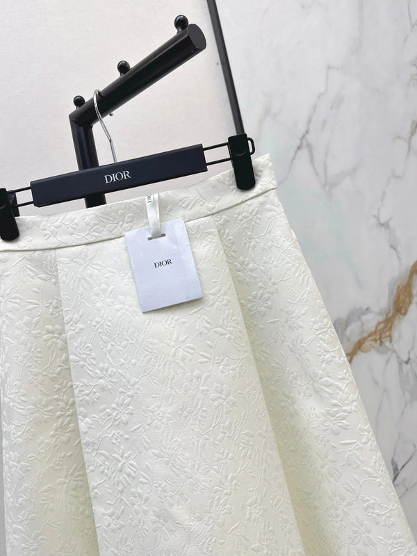 DIOR 25S WHITE FLARED SKIRT 514