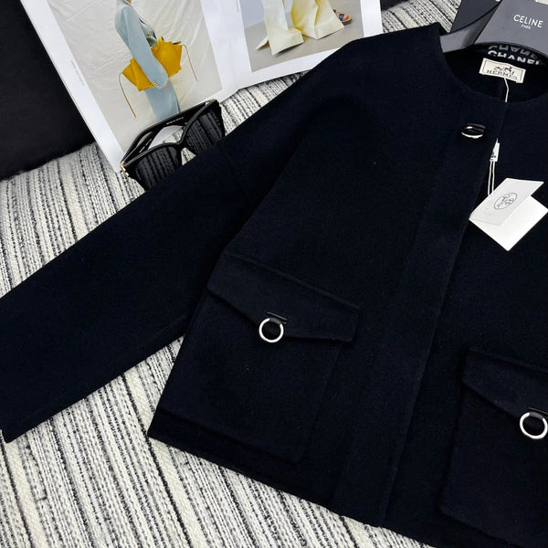 HERMES 25S REVERSIBLE CASHMERE COAT 174