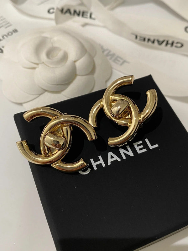 CC Double C Large Backpack Gold Earrings