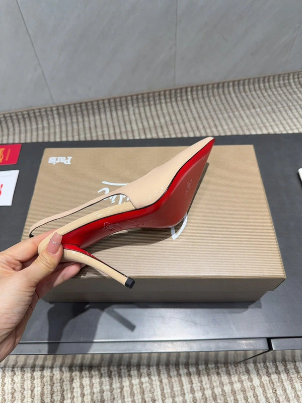 CL 26SS Slingback 100 Beige Patent Leather 613987