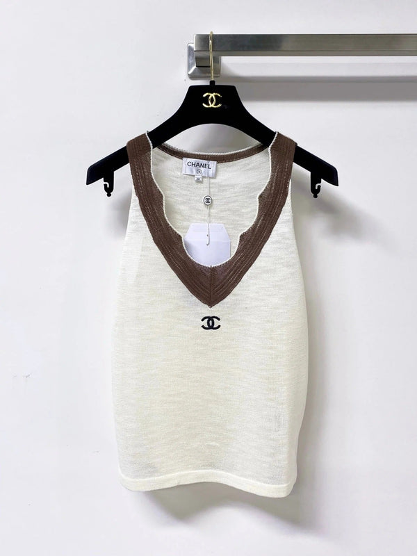 CC 2026 Knit Vest V-neck Wool Laine 449875