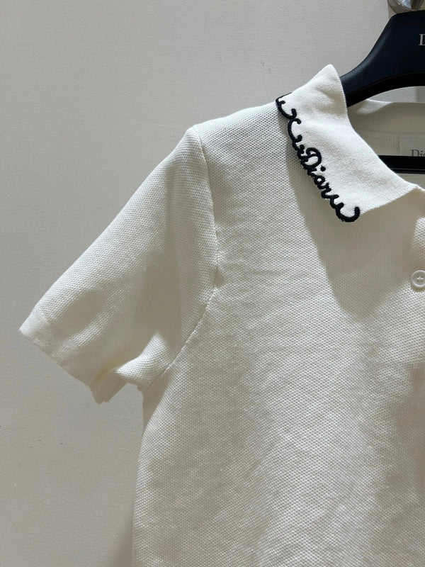 CD 2026 Short-Sleeved Tops Polo White Cotton 489142