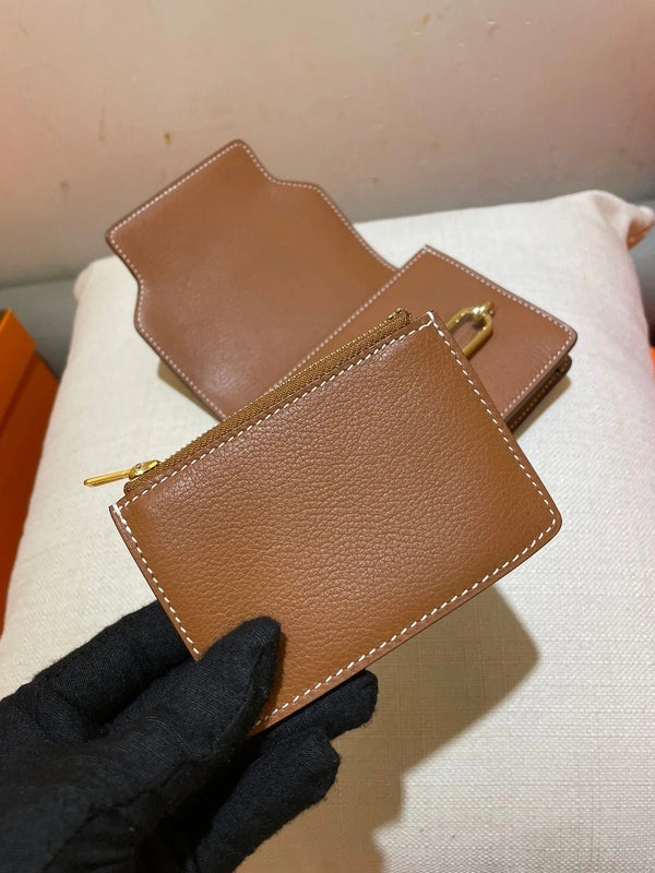HM RoulisSlim Wallet 12.7 Brown Calfskin Ghw