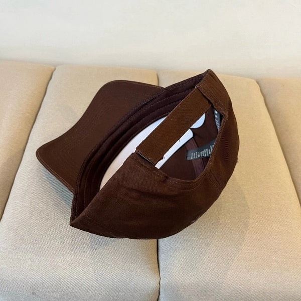 BASEBALL HAT IN DARK CHOCOLATE COTTON 672895