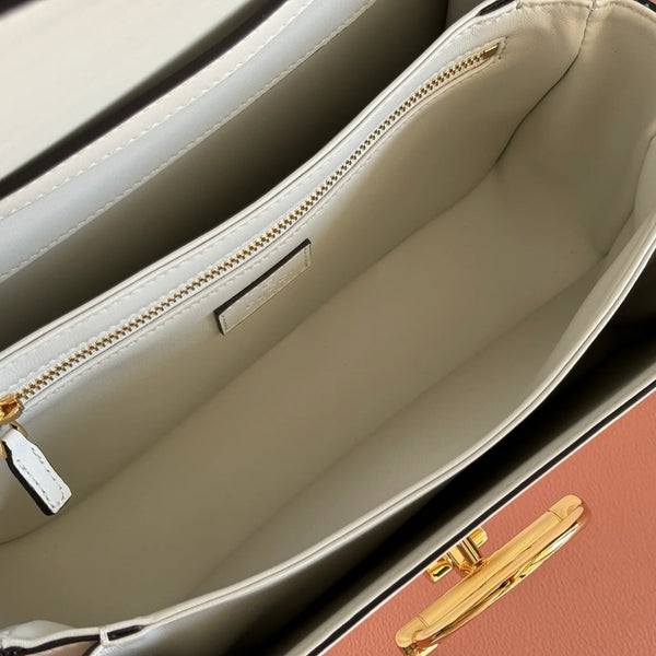 Gucci 2026 Siena Bag 25.5cm White Gold Leather 277153