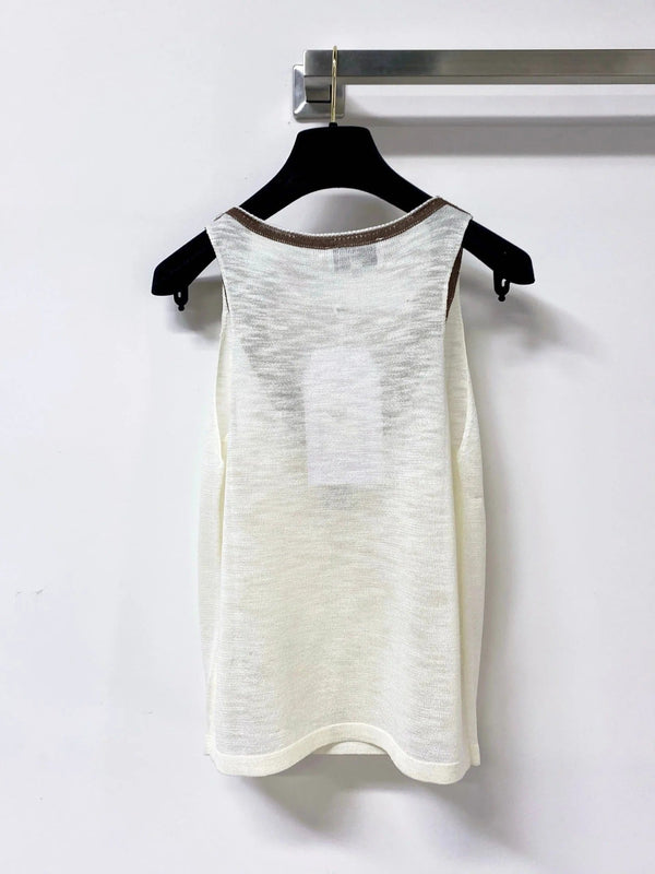 CC 2026 Knit Vest V-neck Wool Laine 449875