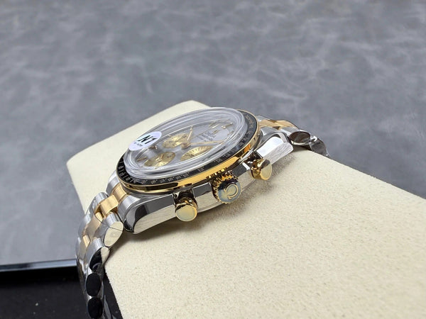 Omega Speedmaster Professional Moonwatch 42mm Gold Steel Strap Silver Dial