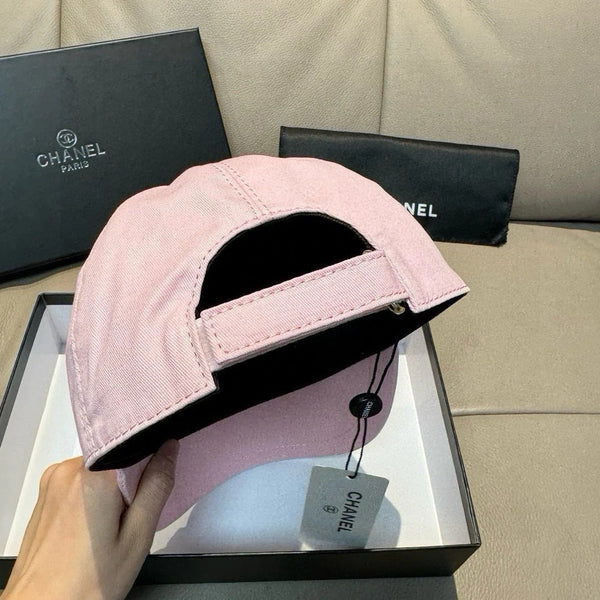 PINK BASEBALL CAP WITH BLUE LOGO IN COTTON 672796