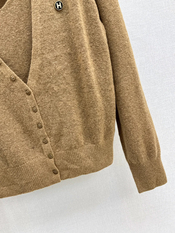 HERMES 25S V-NECK SWEATER 246