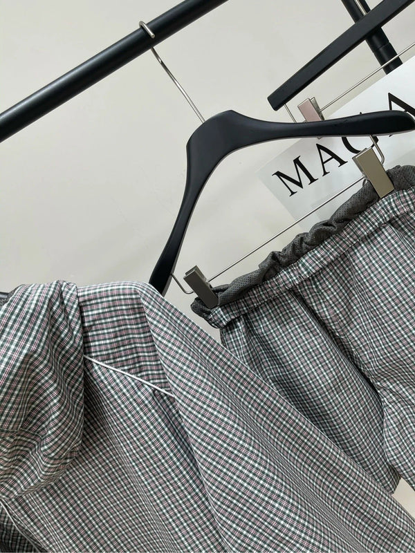 MIUMIU ACTIVEWEAR SET PLAID PATTERN 267917