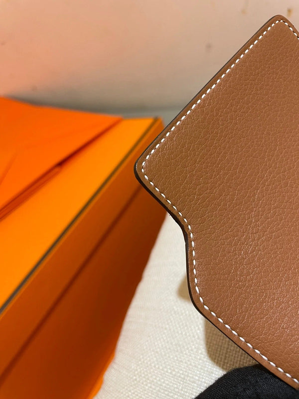 HM RoulisSlim Wallet 12.7 Brown Calfskin Ghw