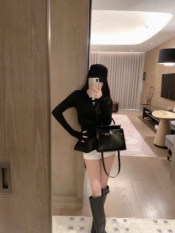 DIOR 25S LONG-SLEEVE PEPLUM T-SHIRT STYLE 186